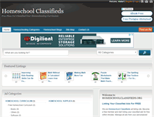 Tablet Screenshot of homeschoolclassifieds.org