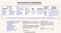 Desktop Screenshot of homeschoolclassifieds.com