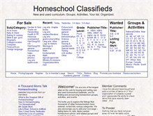 Tablet Screenshot of homeschoolclassifieds.com